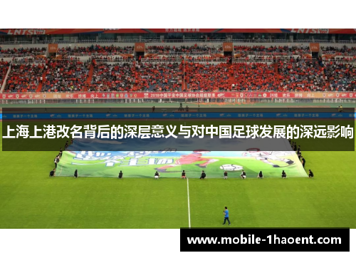 上海上港改名背后的深层意义与对中国足球发展的深远影响