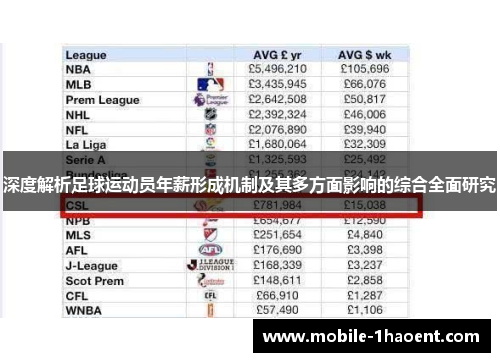 深度解析足球运动员年薪形成机制及其多方面影响的综合全面研究 深度解析足球运动员年薪形成机制及其多方面影响的综合全面研究